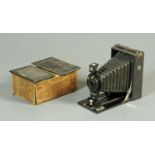 A vintage folding camera by Houghtons, Junior Folding Klito.