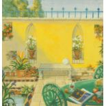 Lawrence Llewelyn-Bowen, watercolour, "The Pope's Garden". 7.