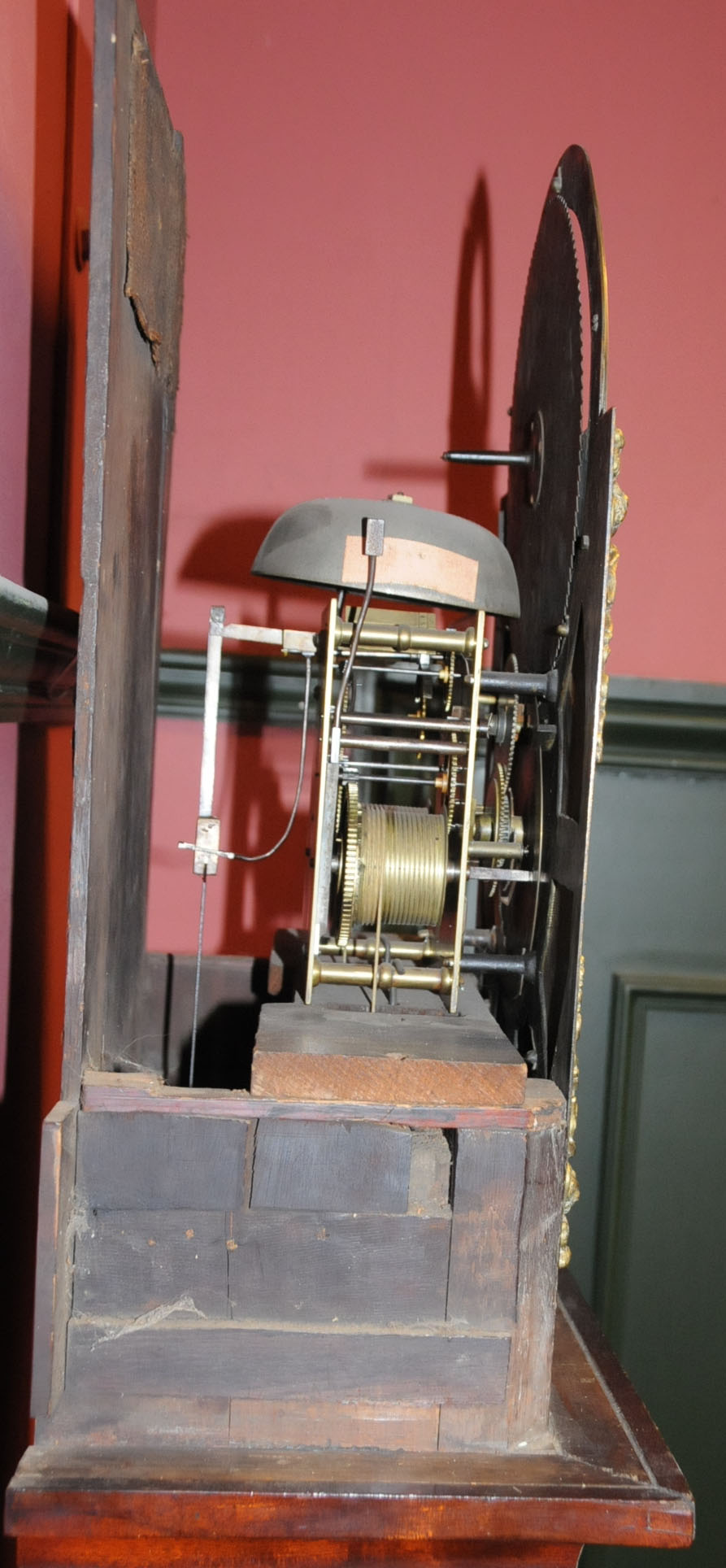 A George III mahogany longcase clock by John Wyke of Liverpool, with mahogany and marquetry case, - Image 8 of 14