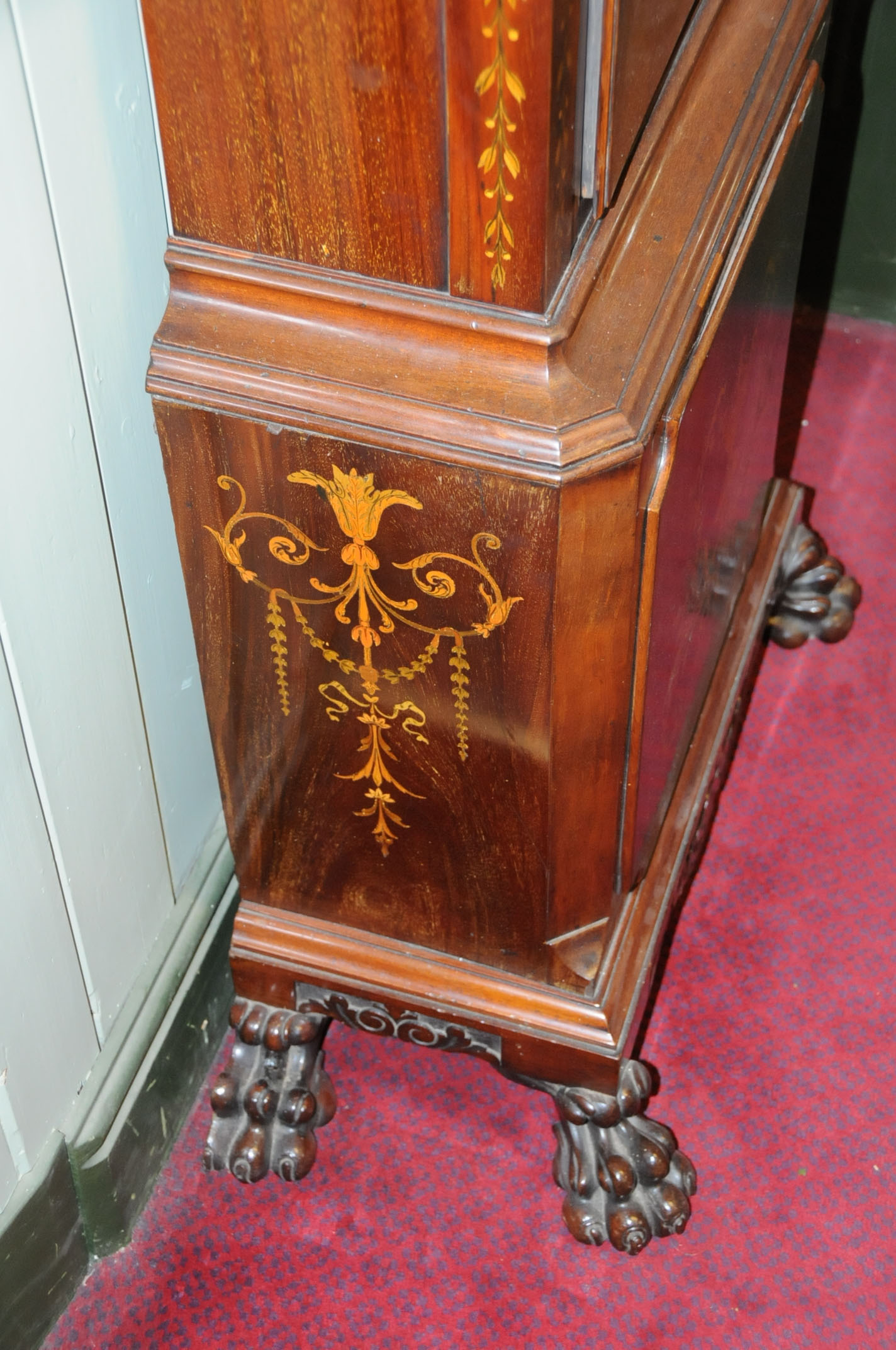 A George III mahogany longcase clock by John Wyke of Liverpool, with mahogany and marquetry case, - Image 14 of 14