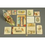 A collection of Victorian greetings cards,