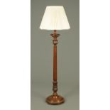 A mahogany torchere lamp standard, 20th century,