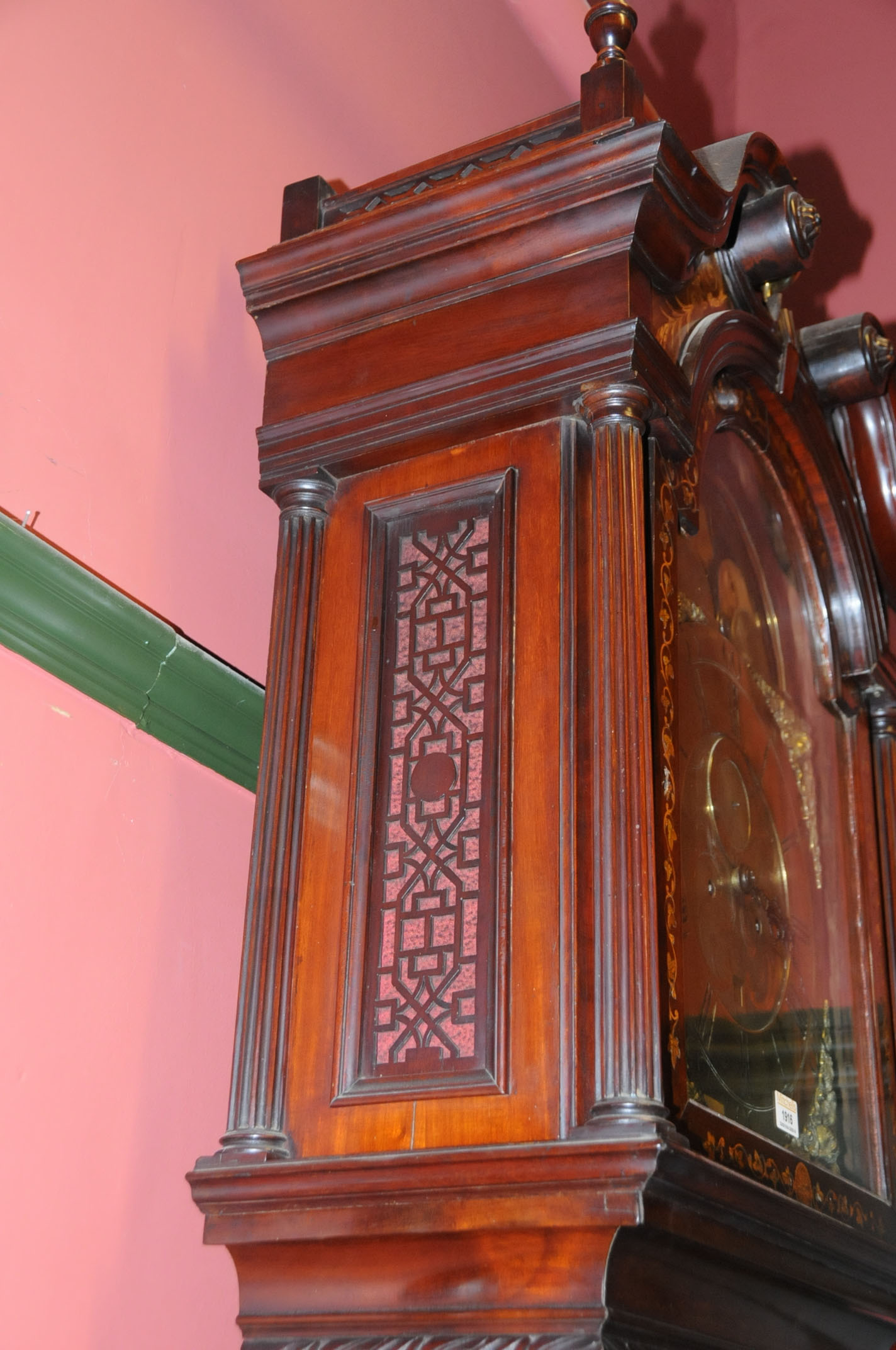 A George III mahogany longcase clock by John Wyke of Liverpool, with mahogany and marquetry case, - Image 12 of 14