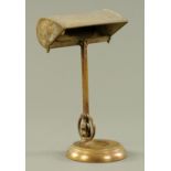 A brass table lamp, early 20th century,