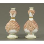 A pair of French porcelain scent bottles, second half 19th century,