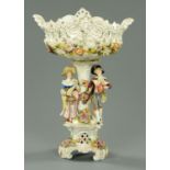 A Continental porcelain table centrepiece, late 19th century,