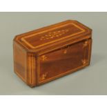 A George III mahogany and inlaid table top collectors box,