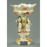A Dresden china table centrepiece, late 19th century,