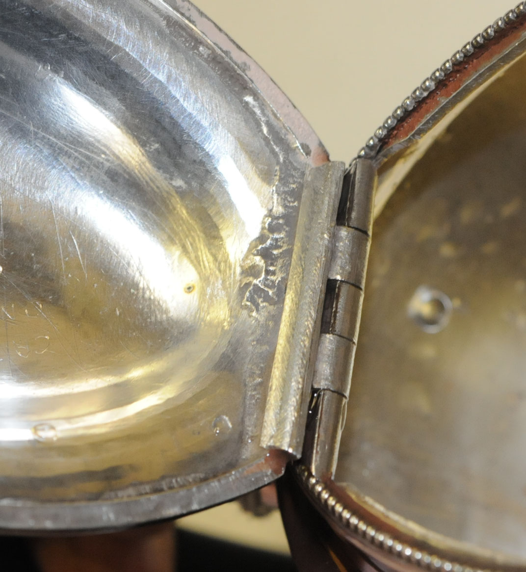 A George III plain oval teapot, London 1788, with griffin armorial, maker Hester Bateman, 453 grams. - Image 3 of 10