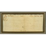 A vellum indenture, dated 1693 in the reign of William & Mary, between John Fletcher of The Hill,