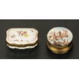 A Continental porcelain snuffbox, late 19th century,