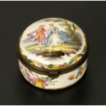 A French faience coffre, 19th century, drum form,