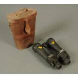 A pair of Barr & Stroud military binoculars, cased.