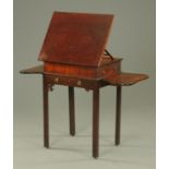 A Georgian mahogany side cabinet, with hinged top,