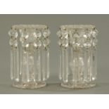 A pair of glass lustres, late 19th century,