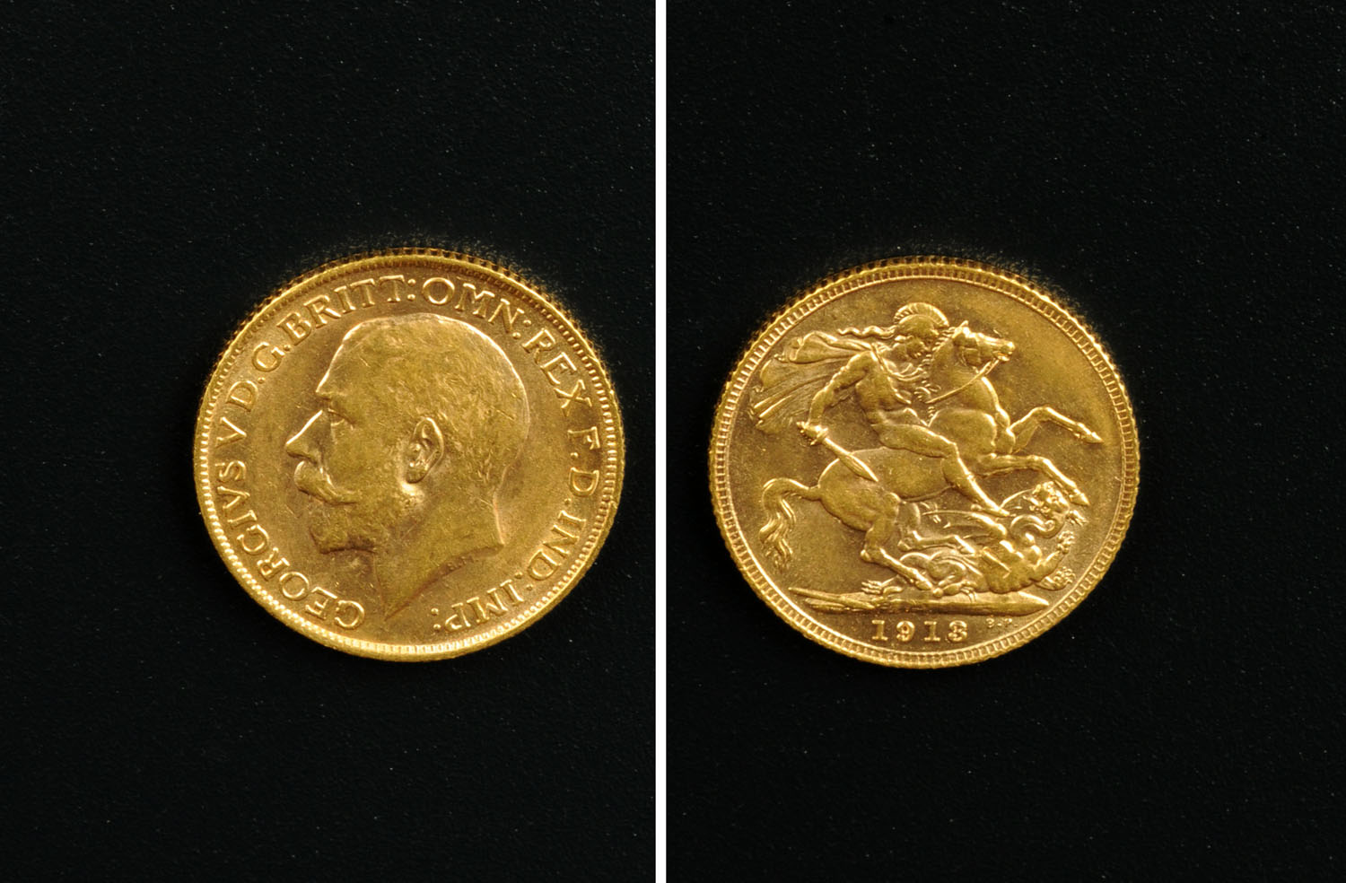 George V, sovereign, 1913, EF+.