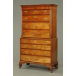 A George III mahogany chest on chest,