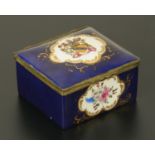A French porcelain table box, late 19th century, attributed to Samson of Paris,