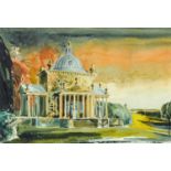 Tom Gamble (b. 1924), watercolour, "Temple, Castle Howard". 21 cm x 31 cm (see illustration).