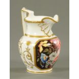 A good English porcelain jug, early to mid 19th century,