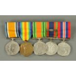 A World War One/Two medal group, to "35404 Private W.F.