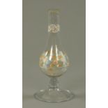 A German glass vase, 19th century,