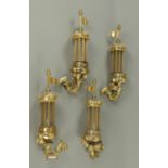 A set of four Venetian glass lantern style walls lights, early 20th century,