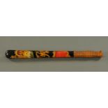 A Victorian painted wood police truncheon,
