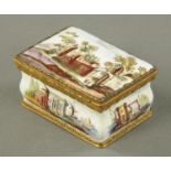 A good English enamel snuffbox, late 18th century,
