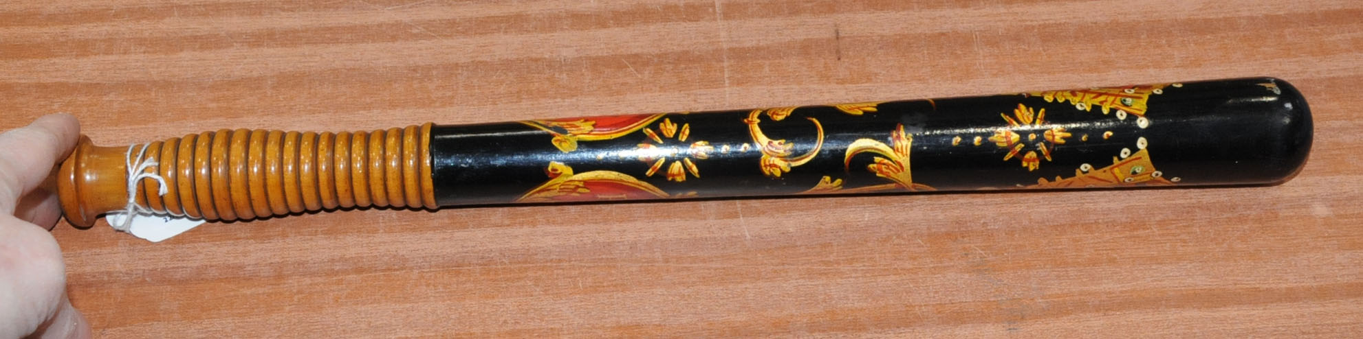 A Victorian painted wood police truncheon, - Image 5 of 6