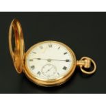 A 9 ct gold cased full Hunter pocket watch,