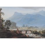 F.E. Milman, watercolour, "Grange, Borrowdale".