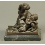A bronze model of Gelert, 20th century,