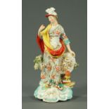 A Derby figure of Athena, circa 1770/80,