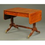 A Regency satinwood crossbanded and inlaid sofa table,