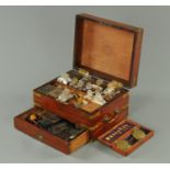 Military Interest - A George III mahogany apothecary chest, circa 1790-1800, rectangular form,