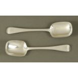 A pair of Victorian silver preserve spoons, George Adams, London 1854,