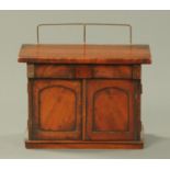 A mahogany apprentice piece miniature chiffonier, mid 19th century,