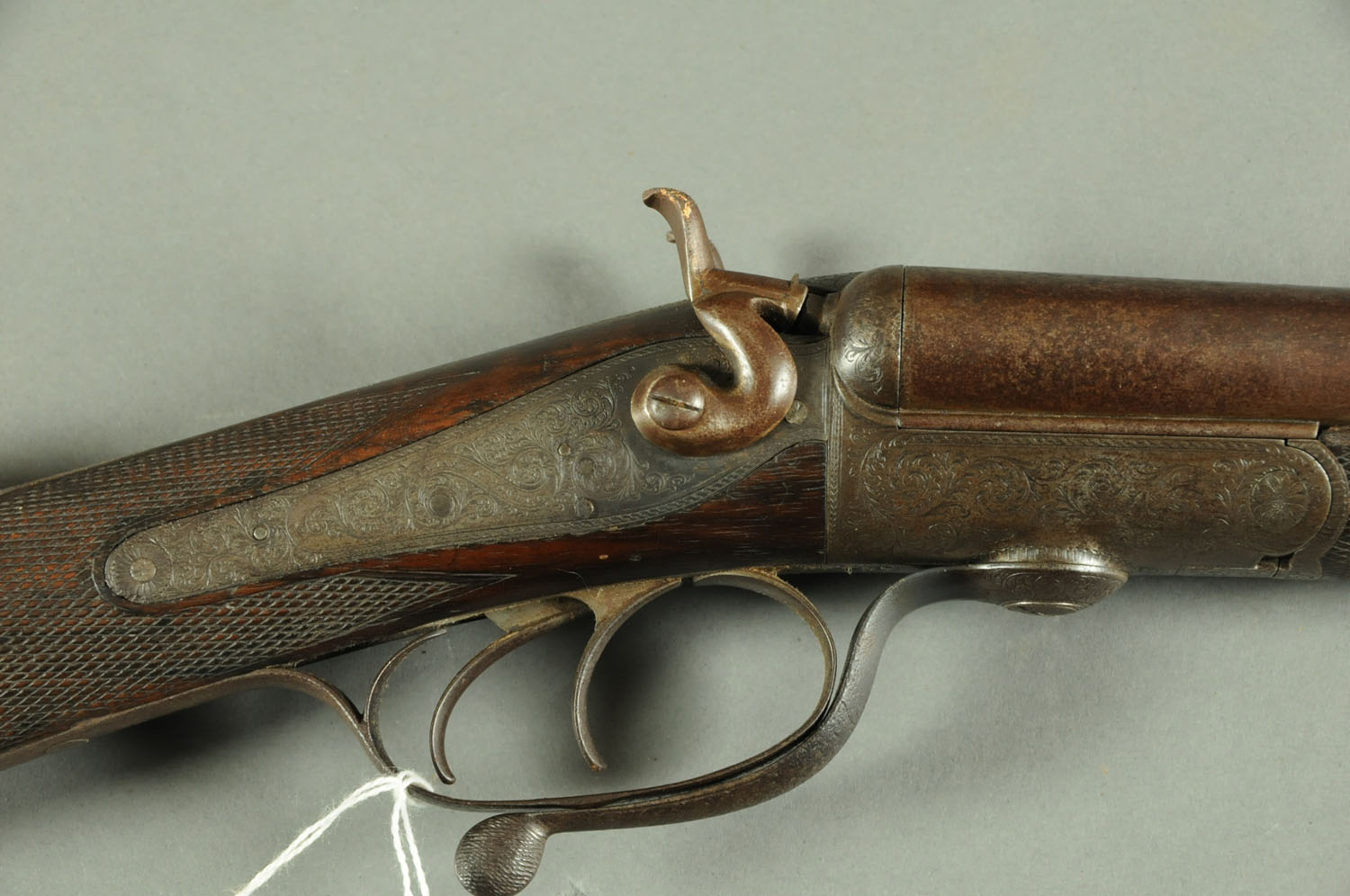 A Williams & Powell of Liverpool 16 bore side/side hammer shotgun, with 30" Damascus barrels, - Image 2 of 5