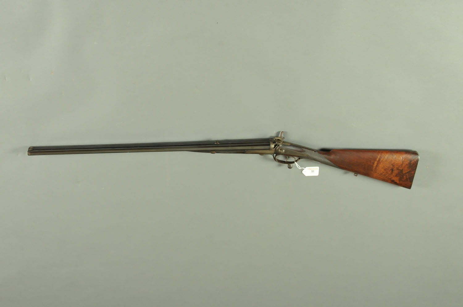 An E.M. Reilly & Co. 36 x 2 1/4 Cal. double hammer rifle, with 26" barrels, barrels inscribed "E.M. - Image 2 of 4