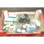 Two Fladen Power 100 match reels, 25 spools of line, 20 braid cutters, 32 hook removers,