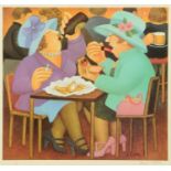 Beryl Cook 1926-2008, "Ladies Who Lunch", signed in pencil, limited edition 252 of 650,