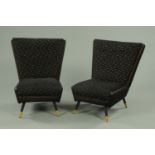 A pair of vintage cocktail chairs, circa 1950's,