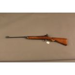 Diana G36 .22 break barrel air rifle, fitted with Millard Bros. peep sight. Length 42".