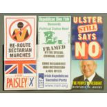 An A3 portfolio of 44 Republican Unionist Sectarian and other Irish Trouble political posters.