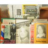 A box of pamphlets booklets and publications on The Irish Troubles,