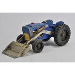 Fun Ho Aluminium and Plastic Tractor in Blue with Loader. F.