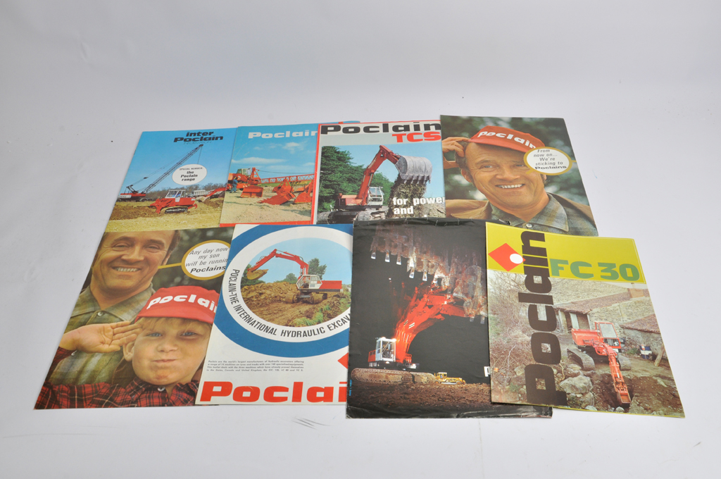 An interesting group of Poclain Industrial equipment / Construction sales literature / machinery