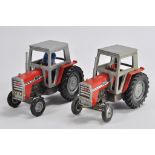 Duo of Britains 1/32 Massey Ferguson 595 Tractor Models. G to E (hitch needs attention on one). (2)