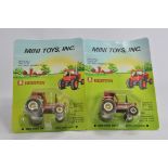 Mini Toys Inc 1/64 Hesston Tractor Duo. M in VG Bubble Cards. (2)